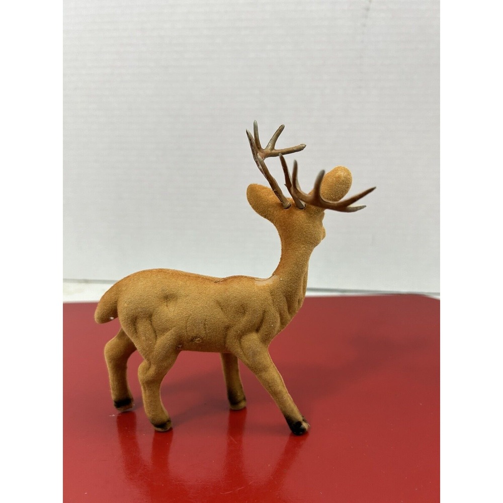 Vintage Flocked Deer Buck - Picture 5 of 12
